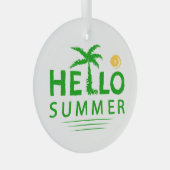 Hallo Sommer Ornament Aus Glas (Vorderseite Rechts)
