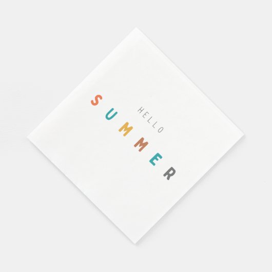 Hallo Sommer Papier Napkin modern Serviette (Ecke)