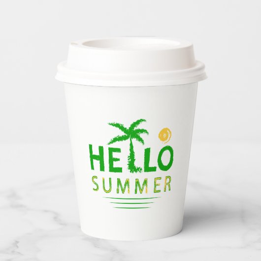 Hallo Sommer Pappbecher (Rückseite)