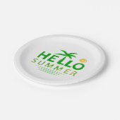 Hallo Sommer Pappteller (Schrägansicht)