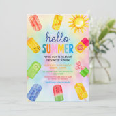 Hallo Sommer-Party Einladung (Stehend Vorderseite)