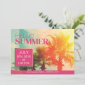 Hallo Sommer Party Einladung (Stehend Vorderseite)