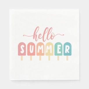 Hallo Sommer Pastel Popsicles Serviette
