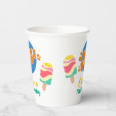 Hallo Sommer! Pool-Party Einladung Pappbecher (Links)