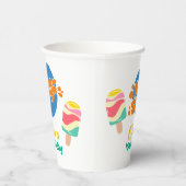 Hallo Sommer! Pool-Party Einladung Pappbecher (Rechts)