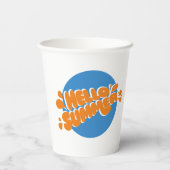 Hallo Sommer! Pool-Party Einladung Pappbecher (Rückseite)