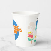 Hallo Sommer! Pool-Party Einladung Pappbecher (Rechts)