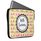 Hallo Sommer Popsicles und Ice Creme Laptopschutzhülle (Vorne Rechts)
