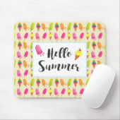 Hallo Sommer Popsicles und Ice Creme Mousepad (Mit Mouse)