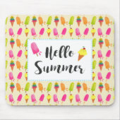 Hallo Sommer Popsicles und Ice Creme Mousepad (Vorne)