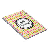 Hallo Sommer Popsicles und Ice Creme Notizblock (Rechte Seite)