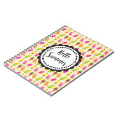 Hallo Sommer Popsicles und Ice Creme Notizblock (Linke Seite)