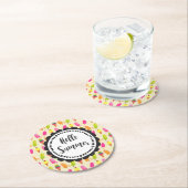 Hallo Sommer Popsicles und Ice Creme Runder Pappuntersetzer (Vor Ort)