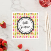 Hallo Sommer Popsicles und Ice Creme Serviette (Beispiel)