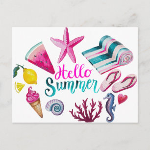 Hallo Sommer Postkarte