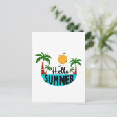 Hallo Sommer Postkarte (Stehend Vorderseite)