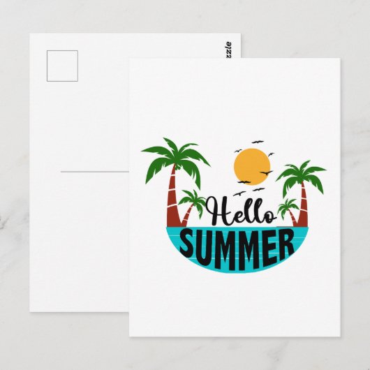 Hallo Sommer Postkarte (Vorne/Hinten)