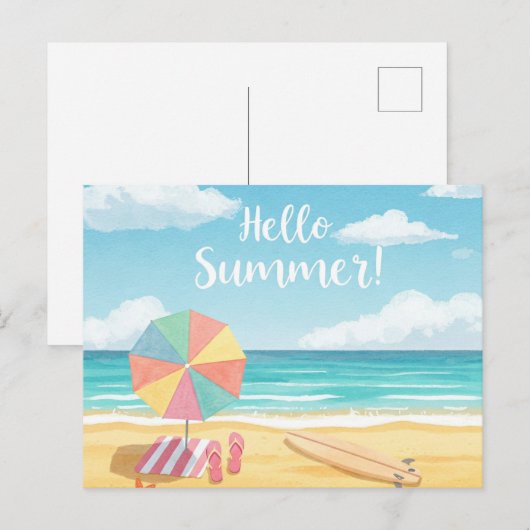 Hallo Sommer Postkarte (Vorne/Hinten)