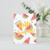 Hallo Sommer Postkarte (Stehend Vorderseite)