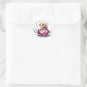 Hallo Sommer  Quadratischer Aufkleber (Tasche)