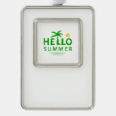 Hallo Sommer Rahmen-Ornament Silber (Vorderseite)