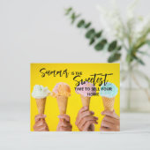 Hallo Sommer! | Real Anwesen Marketing Postkarte (Stehend Vorderseite)