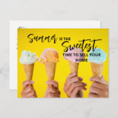 Hallo Sommer! | Real Anwesen Marketing Postkarte (Vorne/Hinten)