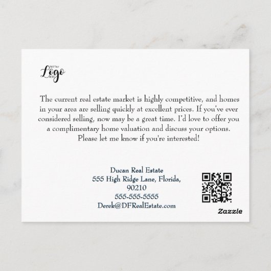 Hallo Sommer! | Real Anwesen Marketing Postkarte (Rückseite)