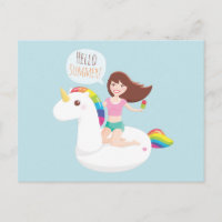 Hallo Sommer Regenbogen Einhorn Pool Schwimmkörper