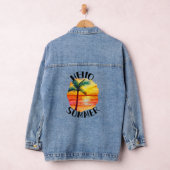 Hallo Sommer Retro Beach Urlaub Jeansjacke (Hangar)
