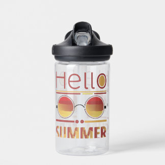 Hallo Sommer Retro Sonnenbrille Sonnenuntergang Te Trinkflasche