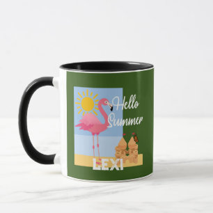 Hallo Sommer Rosa Flamingo Design - Combo Tasse