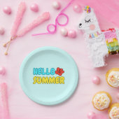Hallo Sommer Runde Papierplatte Pappteller (Party)