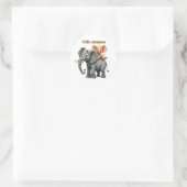 Hallo Sommer Runder Aufkleber (Tasche)
