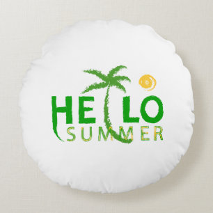 Hallo Sommer Rundes Kissen