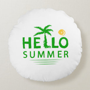 Hallo Sommer Rundes Kissen