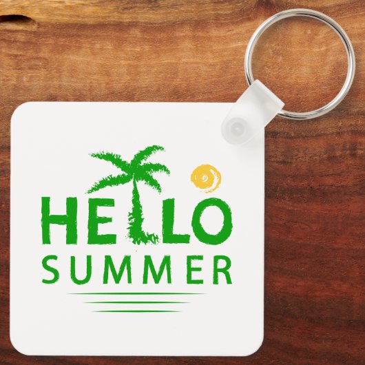 Hallo Sommer Schlüsselanhänger (Rückseite)