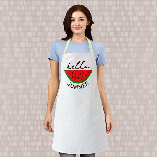 Hallo Sommer Schürze mit Watermelon
