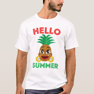 Hallo Sommer Schwarze Mädchen Magie Ananas Melanin T-Shirt