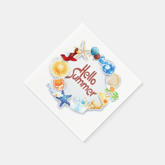Hallo Sommer Serviette (Ecke)
