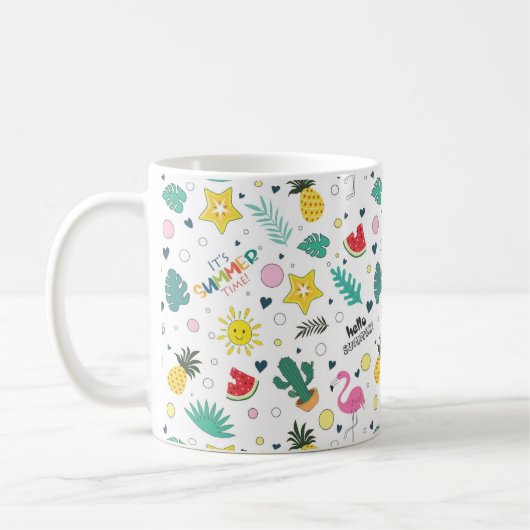 Hallo Sommer, Sommerzeit, Sommerspass Kaffeetasse (Links)
