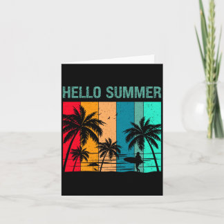 Hallo Sommer - Sonne Meer und Sand - Sommer Surfen Karte