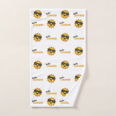 Hallo Sommer Sonne mit Sonnenbrille Badhandtuch Set (Handtuch)