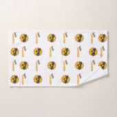 Hallo Sommer Sonne mit Sonnenbrille Badhandtuch Set (Handtuch)