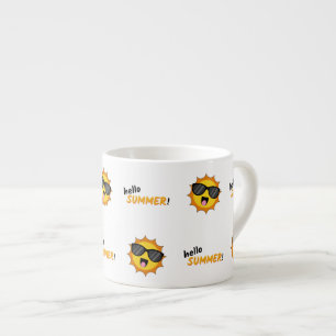 Hallo Sommer Sonne mit Sonnenbrille Espressotasse