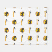 Hallo Sommer Sonne mit Sonnenbrille Fleecedecke (Vorderseite (Horizontal))