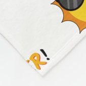 Hallo Sommer Sonne mit Sonnenbrille Fleecedecke (Ecke)