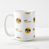 Hallo Sommer Sonne mit Sonnenbrille Kaffeetasse (Links)