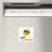 Hallo Sommer Sonne mit Sonnenbrille Magnet (In Situ (Geschirrspüler))