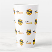Hallo Sommer Sonne mit Sonnenbrille Milchtasse (Vorderseite)